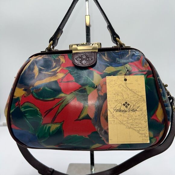 Patricia Nash Winter Bloom Hard Frame Convertible Crossbody Bag - Picture 2 of 10